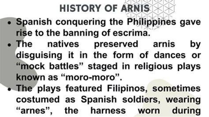How does Arnis represents the Philippines?