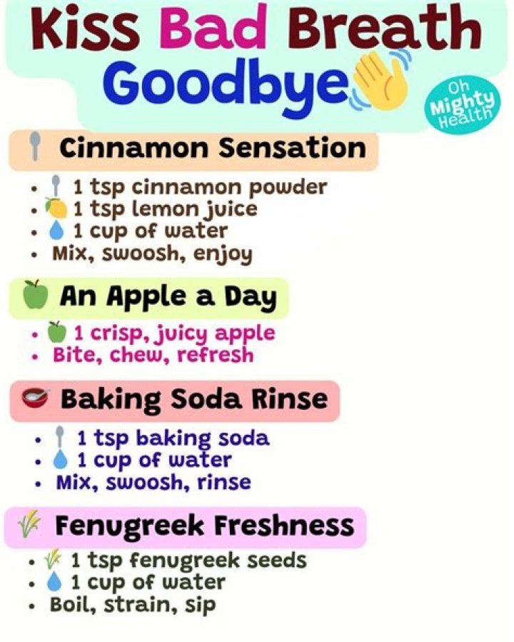 How does cinnamon cure bad breath?