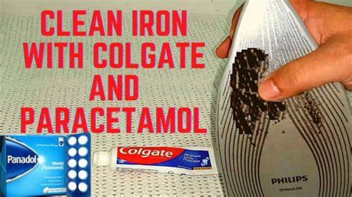 How does paracetamol clean an iron?