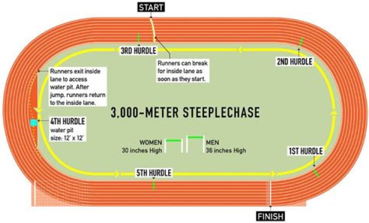 How far is 220 yards on a track?