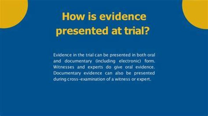 How is evidence presented?
