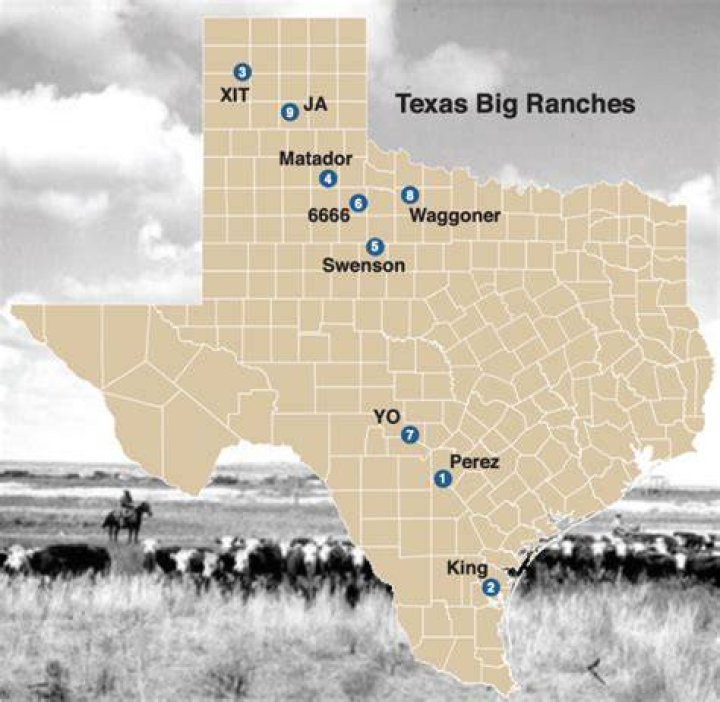 How large is the 6666 Ranch?