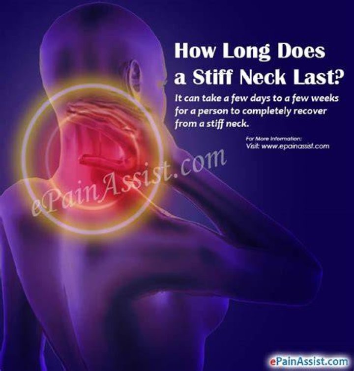 How long will stiff neck last?