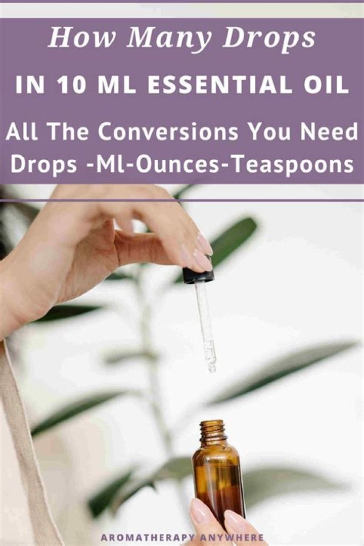 How many drops of essential oil are in a 10ml bottle of Doterra?