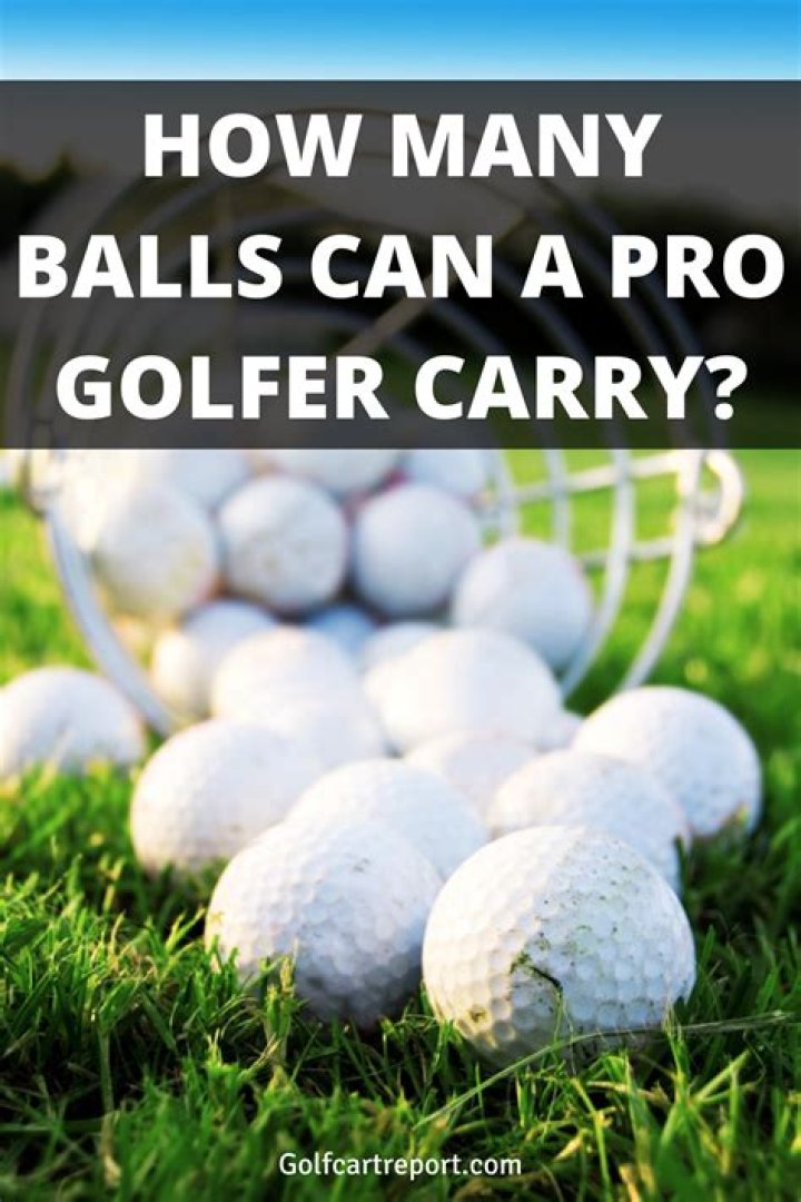 How many golf balls does a pro carry?