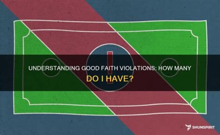 How many good faith violations can you get?