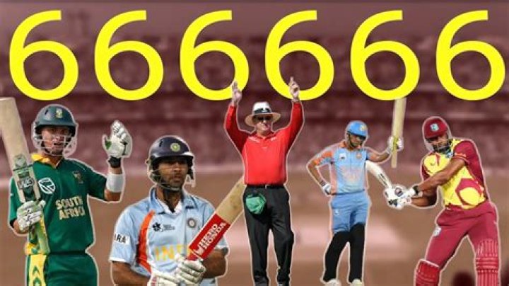 How many players have hit 6 sixes in an over?