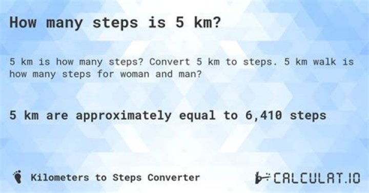 How many steps is 5km?