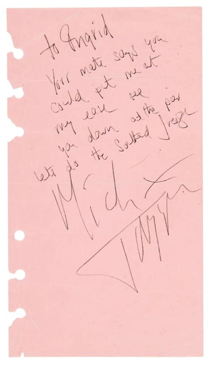 How much is Mick Jagger autograph worth?