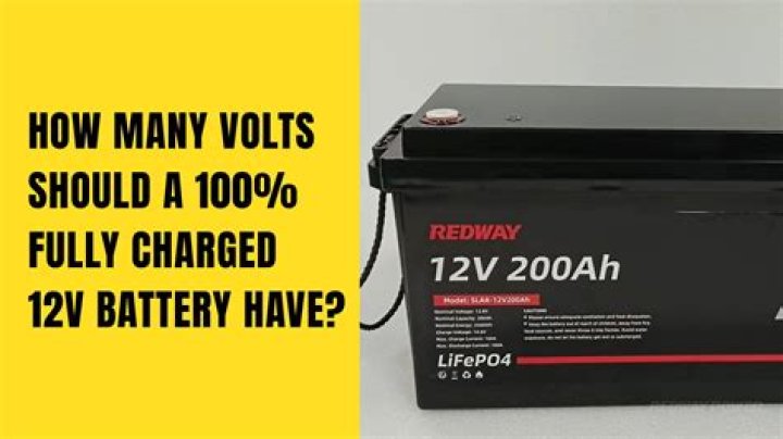 How much voltage should a fully charged 12-volt battery have?