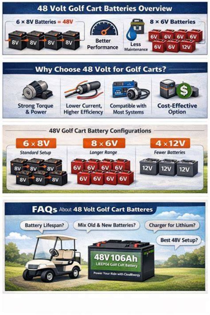 How often should you charge a 48 volt golf cart?