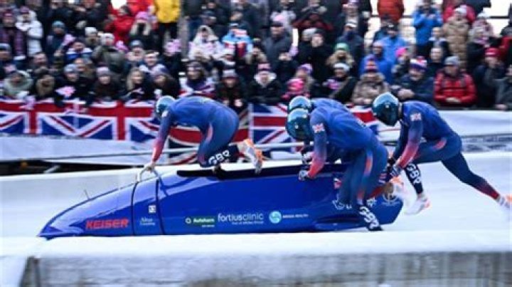 How thick is the ice on a bobsled track?