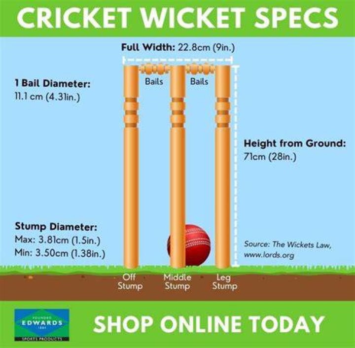 How wide are cricket stumps?