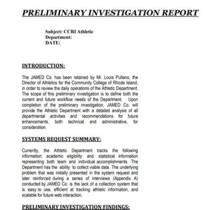 In what cases are preliminary investigation required?