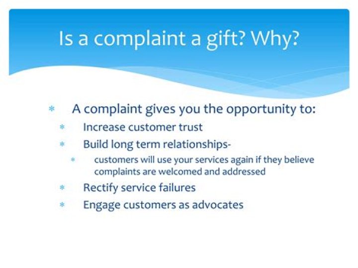Is a complaint a gift Why?