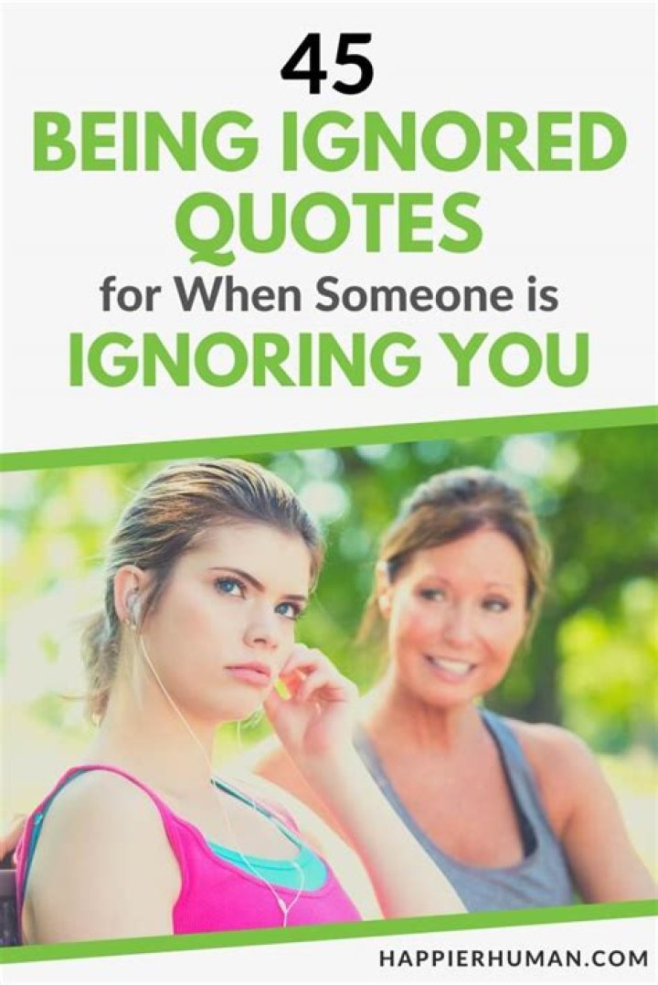 Is ignoring someone powerful?