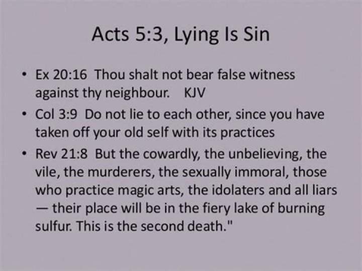 Is lying a sin?