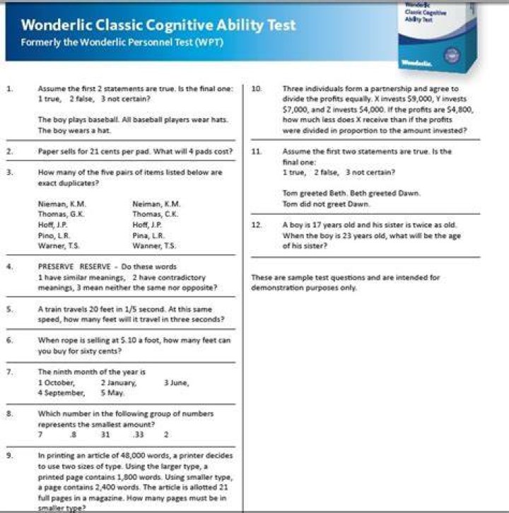 Is the NFL Wonderlic timed?