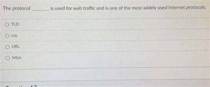 Is used for Web traffic and is one of the most widely used Internet protocols?