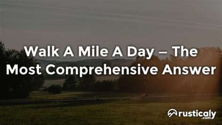Is walking 1 mile a day enough?