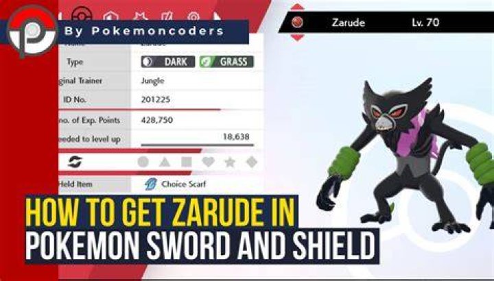 Is Zarude available in sword?