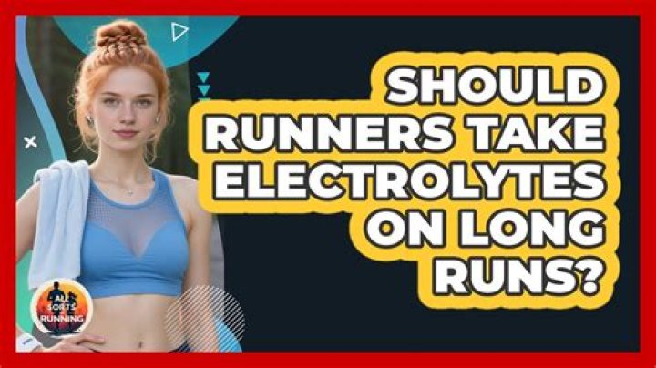 Should runners take electrolytes?