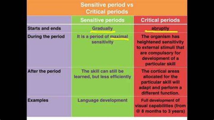 What age is the critical period?