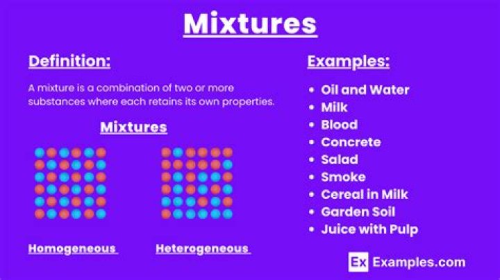 What are 10 examples of mixtures?