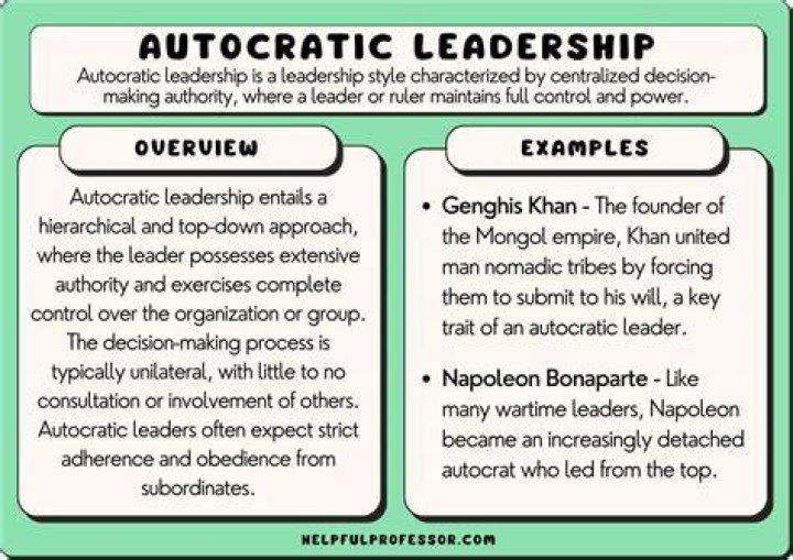 What are characteristics of autocracy?