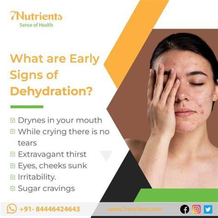 What are early signs of dehydration?