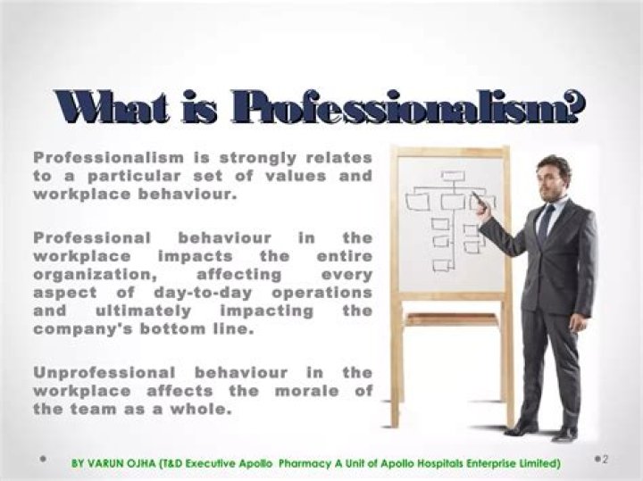 What are examples of professionalism?