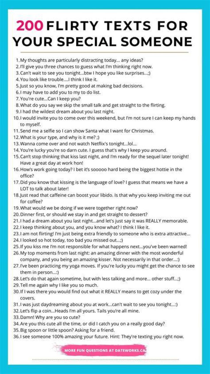 What are some flirting words?