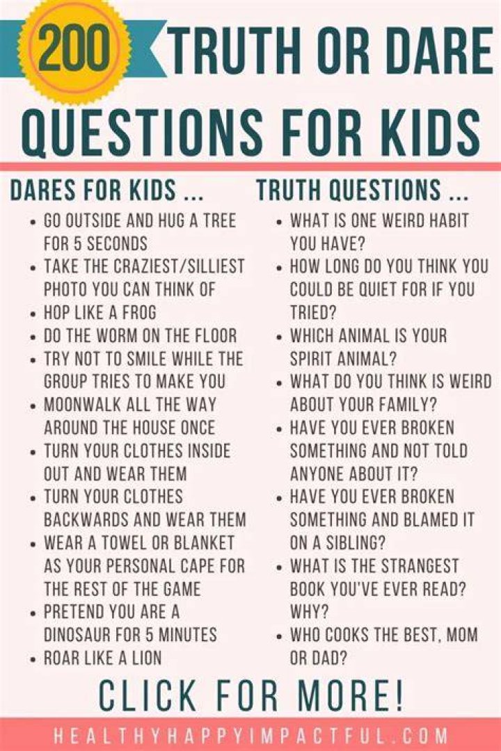 What are some kid friendly dares?