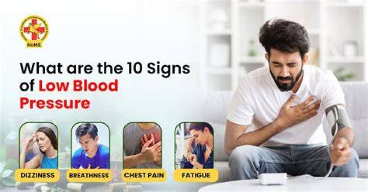 What are the 10 signs of low blood pressure?