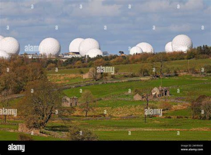 What are the white balls near Harrogate?