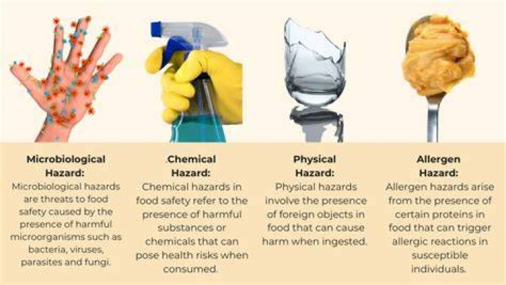 What are three types of hazards that make food unsafe quizlet?