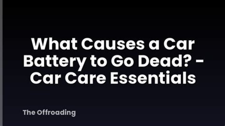 What causes a car battery to go dead?