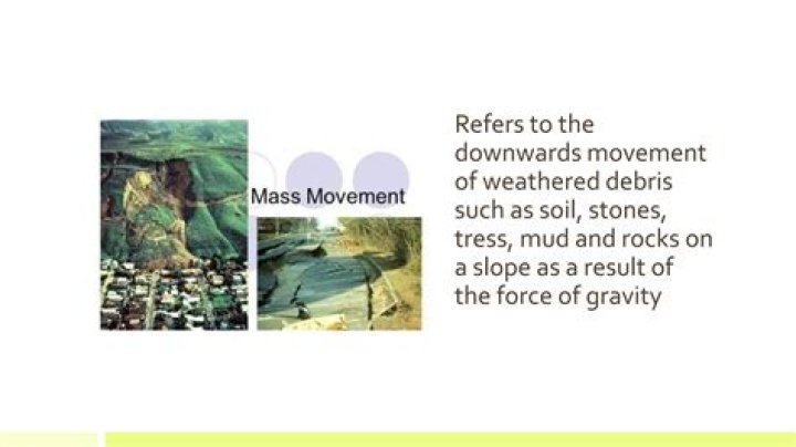 What causes mass movement in geography?