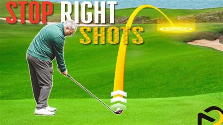 What causes weak golf shots to the right?