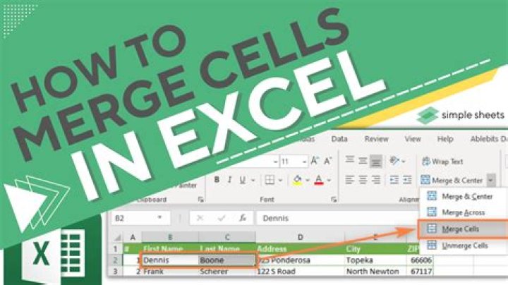 What cells Cannot be merged in a table?