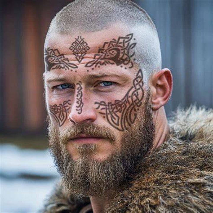 What color were Viking tattoos?