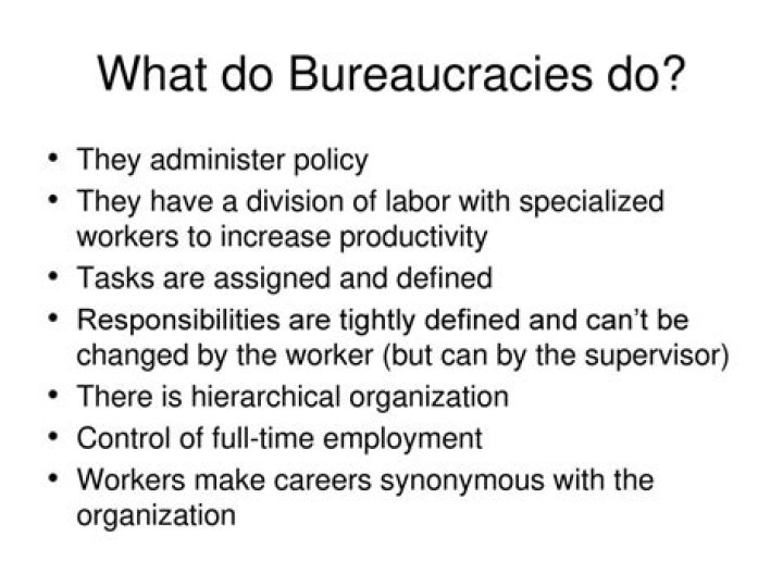 What do bureaucracies do?