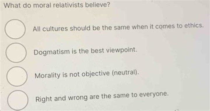 What do moral relativists believe?