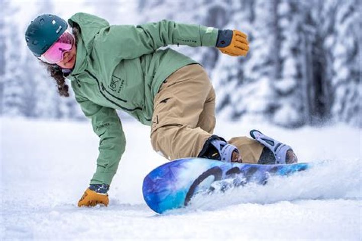 What do snowboarders wear on their feet?