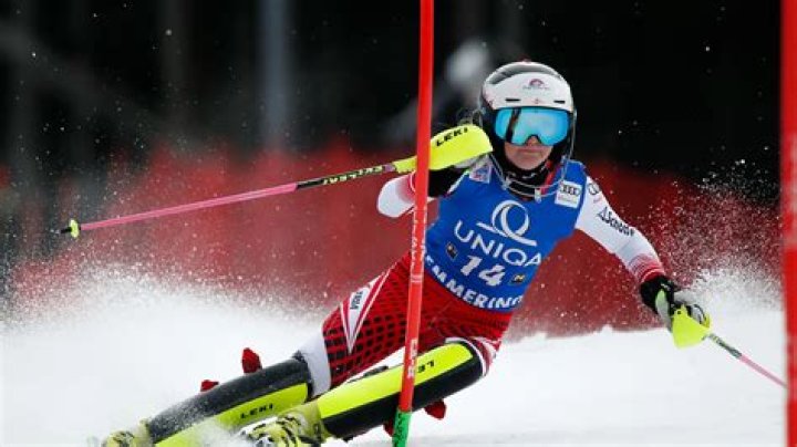 What do the Olympic skiers have in their mouth?
