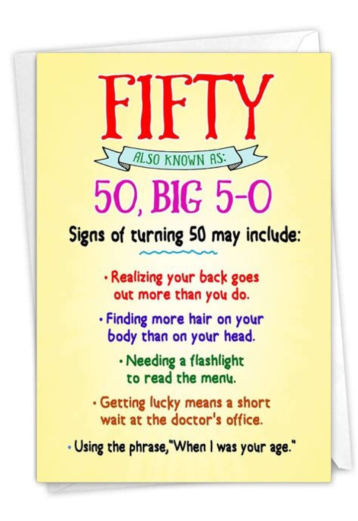 What do you say to a woman turning 50?