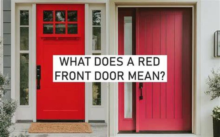 What does a red front door mean?