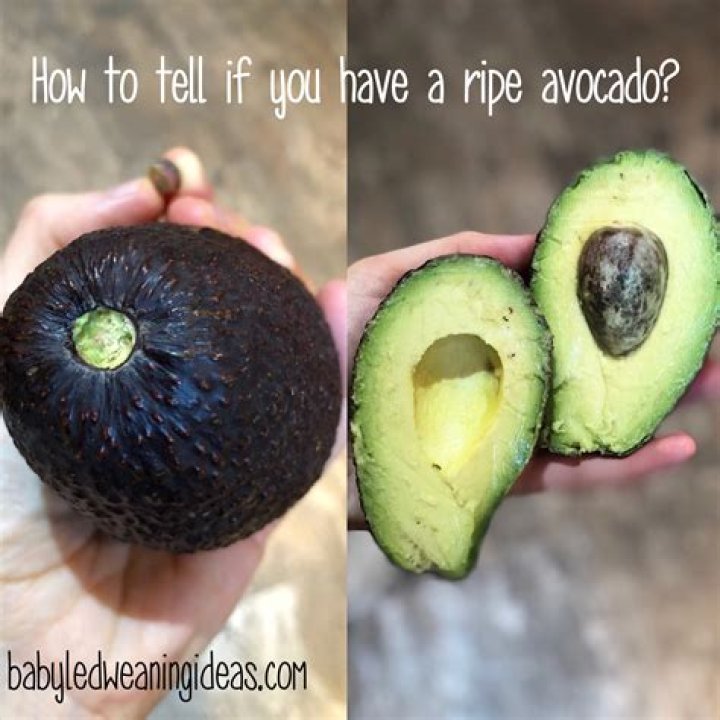 What does a ripe avocado look like inside?