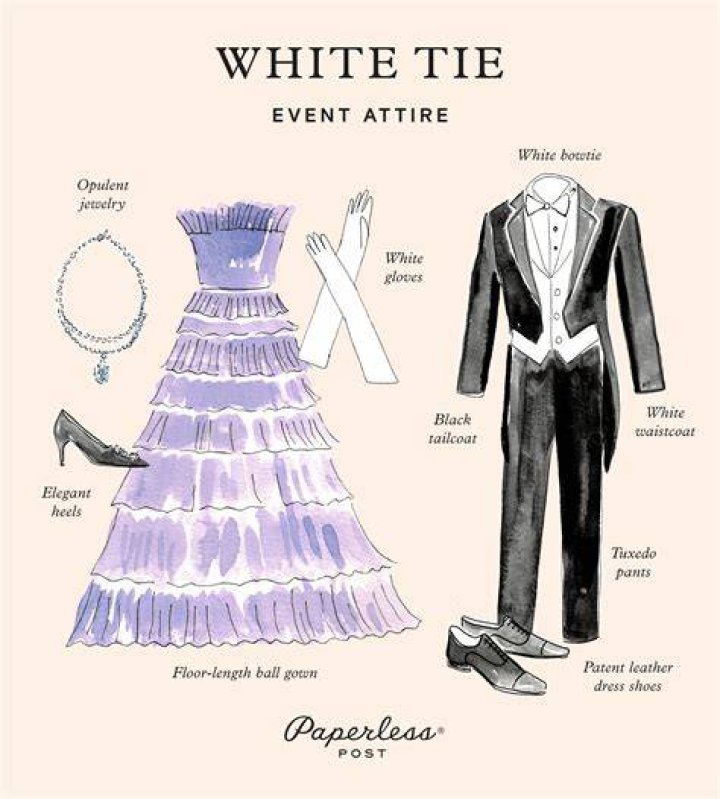 What does a woman wear to a white tie event?