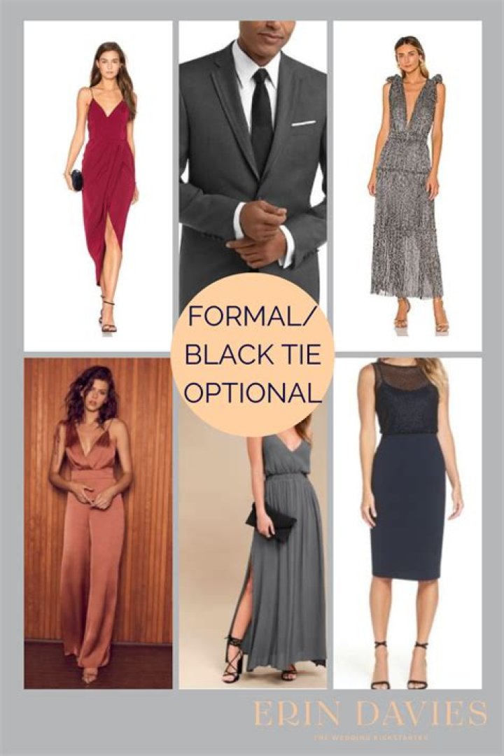 What does Black tie optional mean for a woman?